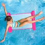 Swanew - Hamac Flottant 4-en-1 Hamac Gonflable Piscine Hamac d'eau Gonflable, Pliable Flottantes Hamac Flotteur Ultraléger 120x73cm Bleu