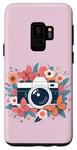 Coque pour Galaxy S9 Appareil photo floral mignon photographe amateur de photographie