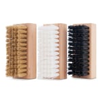 Reshoevn8r Lot de 3 brosses de Nettoyage pour Chaussures de Baskets, Souples, Moyennes, rigides, en Daim, Cuir et Maille