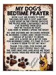 SHAWPRINT MY Dog's Bedtime Prayer Retro Style Metal TIN Sign/Plaque, Cute German Shepherd, 4" x 3" Fridge Magnet