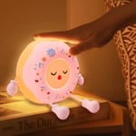 Taoellen Donut Night Light, Cute Silicone Nursery Night Lamp, Night Light for Kids with Touch Dimmer and Timer, Portable Rechargeable Kids Bedroom Bedside Lamps