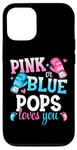 iPhone 13 Pro Pink Or Blue Pops Loves You Boxing Gender Reveal Party Case