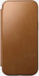 Nomad Modern Leather Folio (iPhone 16 Pro) - Ljusbrun