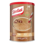 SlimFast Meal Replacement Shake for Weight Loss & Balanced Diet, Vitamins and Minerals, Low Calorie, High Protein, Café Latte Flavour, 16 servings, 584 g, Packaging May Vary