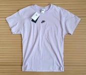 Nike Sportswear T-shirt Retro Center Futura Logo Cotton Top - Mens Small Violet