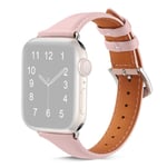 Slim Läderarmband Apple Watch 41mm Series 8 rosa