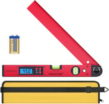 Rapporteur d'Angle Numérique, 0-225 ° Fausse Equerre Menuisier 400 mm avec Niveau à Bulles Mesure l'Angle LCD Rétro-éclairé Outil de Equerre Electronique pour Ingénierie.[V440]