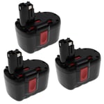 3 Batteries pour Bosch GSA 24VE GSB 24VE-2 GMC 24V GSA 24V 3,3Ah 24V