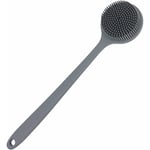 Csparkv - gris) Brosse à dos en silicone pour douche et bain avec long manche, sans bpa, hypoallergénique, écologique