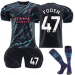 23- Manchester City Away Kids Football Kit No. 9 Haaland - Perfet FODEN 47 24