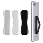 Set of 3x Smartphone Phone Finger Straps Grips - Black White Silver