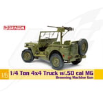 FR- Dragon 1/4 TON 4x4 TRU8CK W/M2 50-Cal MACHINE GUN KIT 1:6 - D75052