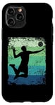 Coque pour iPhone 11 Pro Joueur de volleyball vintage homme femme beach volley ball