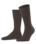 FALKE Men's Airport M SO Wool Cotton Plain 1 Pair Socks, Brown (Brown Melange 5041), 7-8