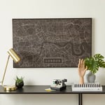 London Map Framed Canvas