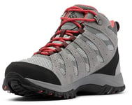 Columbia REDMOND III MID WATERPROOF Chaussures Montantes De Randonnée Et Trekking imperméables Femme, Gris (Steam x Red Coral), 36.5 EU