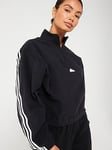 adidas Sportswear Womens Future Icons Polar Fleece 1/4 Zip - Black, Black, Size M, Women