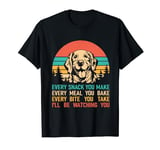 Every snack you make Golden Retriever Dog Retro Vintage T-Shirt