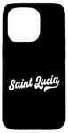 iPhone 15 Pro Saint Lucia Typeset Love St. Lucia St. Lucian Pride Case