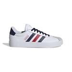 adidas Homme VL Court 3.0 Shoes Chaussures, Cloud White/Navy Blue/Better Scarlet, 43 1/3 EU