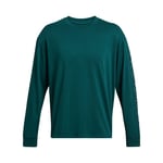 Under Armour Mens Hw Tonal Wordmark Long Sleeve T-Shirt in Green Cotton - Size Small