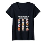 Womens Cute Animals Reading A Book V-Neck T-Shirt