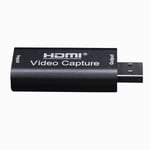 Carte d'acquisition vidéo HD 2.0 P,USB 1080,compatible HDMI,pour ordinateur,jeu,streaming en temps réel - Type Black