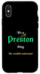 iPhone X/XS Preston Custom Name Personalized It's a Preston Thing Case