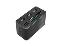 Logilink Cr0046, Koblet Med Ledninger (Ikke Trådløs), Usb 3.2 Gen 1 (3.1 Gen 1) Type-C, Svart, Cf, Ms Micro (M2), Memory Stick (Ms), Microsd (Transflash), Sd, 0,6 M, Macos