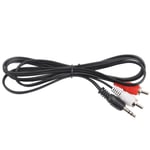 3.5mm 1/8' Stereo Female to 2 Male RCA Jack Adapter AUX Audio Y Cable Splitter