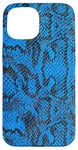 Coque pour iPhone 15 Motif serpent bleu clair