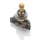 EMG Pickups »3-WAY B289 TOGGLE SWITCH - IVORY KNOB« Sélecteur de pickup pour Guitare Électrique de Gibson™-Style | 2 Câbles de connexion (court/long) | Bouton Ivory