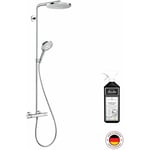 Colonne de douche thermostatique Hansgrohe Raindance Select s 240 chromée + nettoyant Briochin