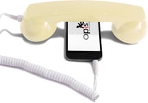 Opis 60S Micro - Combiné Telephone Portable/Écouteurs Filaire/Casque Audio En Forme Combiné Téléphonique Compatible Avec Iphone Avec Lightning (Adaptateur Inclus) (Beige)[QUE072361]