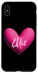 Coque pour iPhone XS Max Ellie Rose Nom Cœur Amour Femme Fille Amie Personnalisé