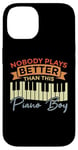 Coque pour iPhone 14 Piano Claviers Pianiste Kid