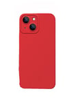 PASUTO Spécialement conçu pour l'iPhone 14 étui en Silicone pour la Protection de l'appareil Photo étui de téléphone Anti-Rayures Doublure intérieure en Microfibre Douce 6.1 Pouces Bleu Rouge