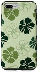 Coque pour iPhone 7 Plus/8 Plus Green Hibiscus Floral Hawaiian Flowers Island Tropical Beach