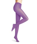 FALKE Women's Cotton Touch W TI Opaque Plain 1 Pair Tights, Purple (Pink Iris 8943) new - eco-friendly, L