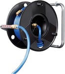 Anti Twist Hose Reel with Hose for Compressed Air 20 Meters | Made in Austria | Brennenstuhl 1127010010 | Hose 20 m, Ø-6/12 mm | Robust Hose Reel with Wall Mount Brackets, Black/Blue