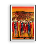 Affiche Poster 70x100cm Tableaux Image Photo Afrique tribu Wall Art Decoration