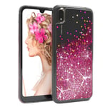 For Huawei Y5 2019 / Honor 8s Phone Cover Liquid Glitter Protection Pink