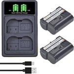 EN-EL15C EN-EL15 Batterie et Double Chargeur LED pour Nikon Z5 Z6 Z7 Z6II Z7II D780 D850 D7500 D500 D600 D610 D750 D800 D810 D7100 D7200 Caméra