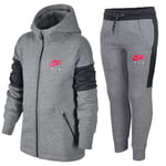 Nike Air Boys NSW Tracksuit Full set in Grey Fleece - Size Medium