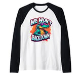 Retro We Won't Back Down Florida Fun Fear The Chomp Gator Raglan Baseball Tee