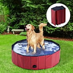 PawHut Pet Swimming Pool D01-012RD 300 x 1000 x 1000 mm Red