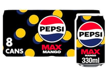 Pepsi Max Mango, 8 x 330ml