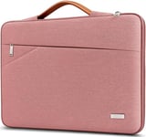 TECOOL 15,6 Pouces Housse Ordinateur Portable Pochette PC Portable pour 15 15,6 Pouces Lenovo HP Dell Acer ASUS Samsung Notebook Chromebook, Antichoc Imperméable Sacoche Laptop 15, Rose