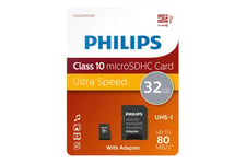 Philips FM32MP45B - flashhukommelseskort - 32 GB - microSDHC UHS-I