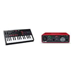 M-Audio Oxygen Pro Mini – 32 Key USB MIDI Keyboard Controller With Beat Pads & Faders and Software Suite Included & Focusrite Scarlett Solo 3rd Gen USB Audio Interface, Studio Quality Sound